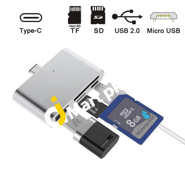 Usb 3.1 Type C Card Reader Mini Adapter For Android Phones Tf Otg Memory - Imported From Uk